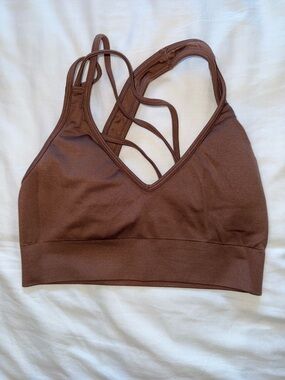 Women’s Strappy sports bra - Brown